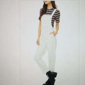 White corduroy overalls from forever 21